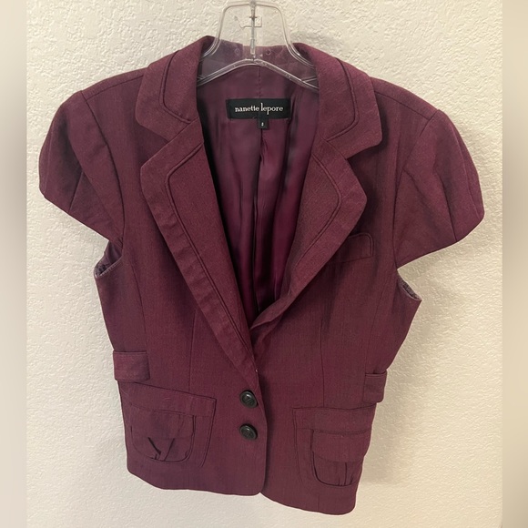 Nanette Lepore tailored cap sleeve jacket - Picture 2 of 8